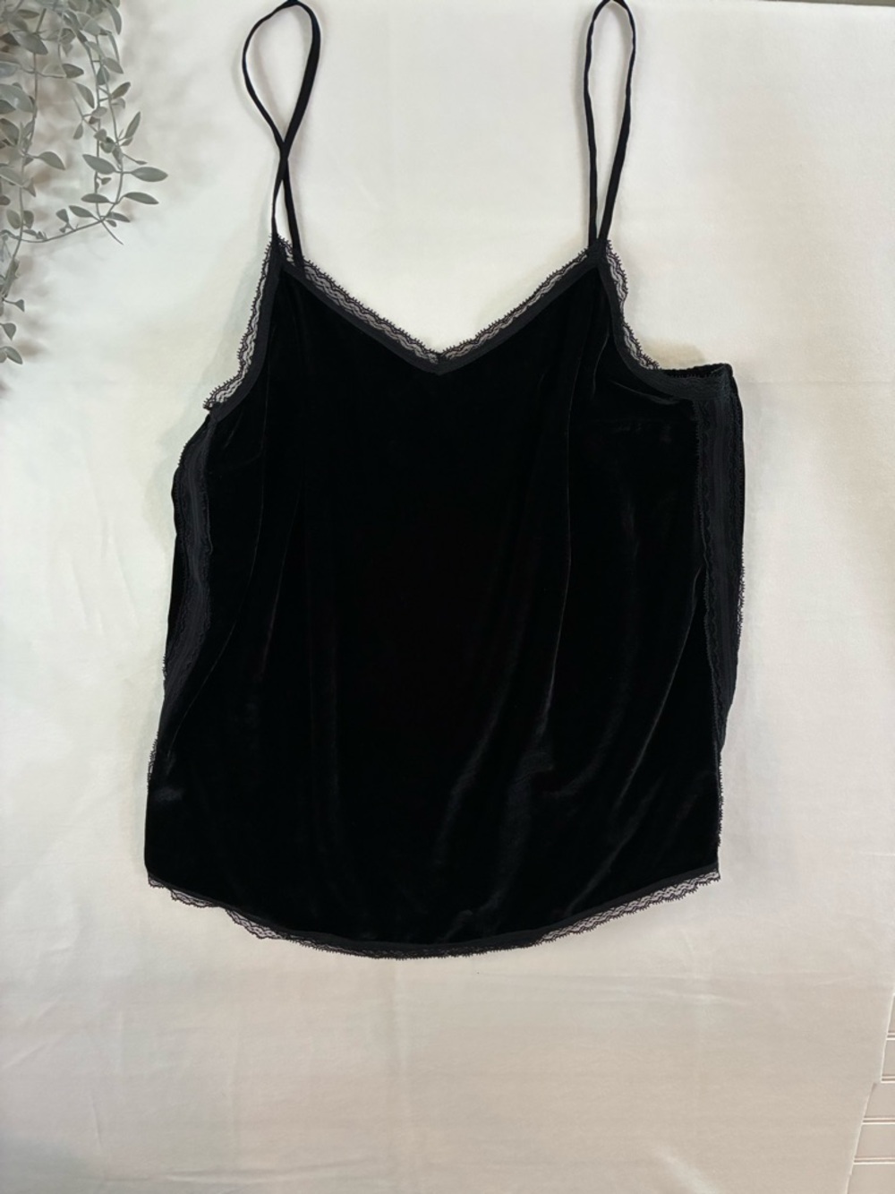 Who What Wear Black Elastic-Waist Tank Top